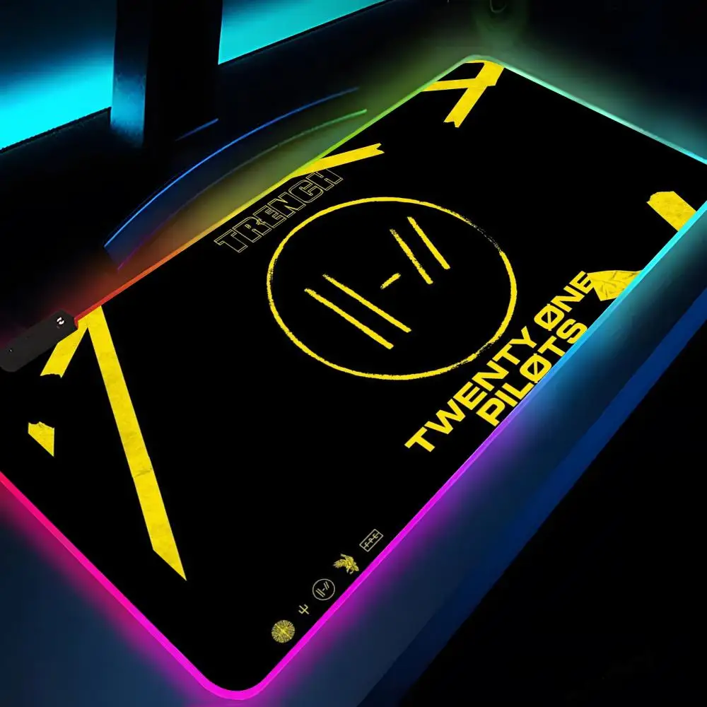 Коврик для мыши T-Twenty One Pilots подсветка Настольный коврик игровой аксессуары