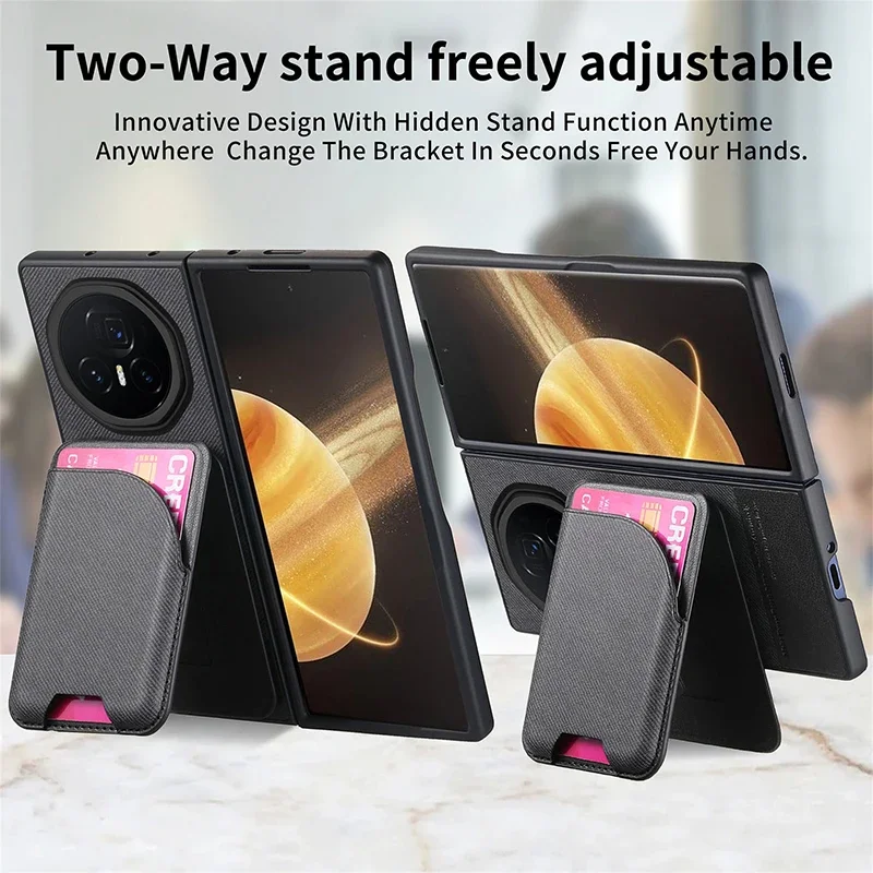 Чехол для Honor Magic V3 ковбойский диагональный тканевый разделитель магнитная карта