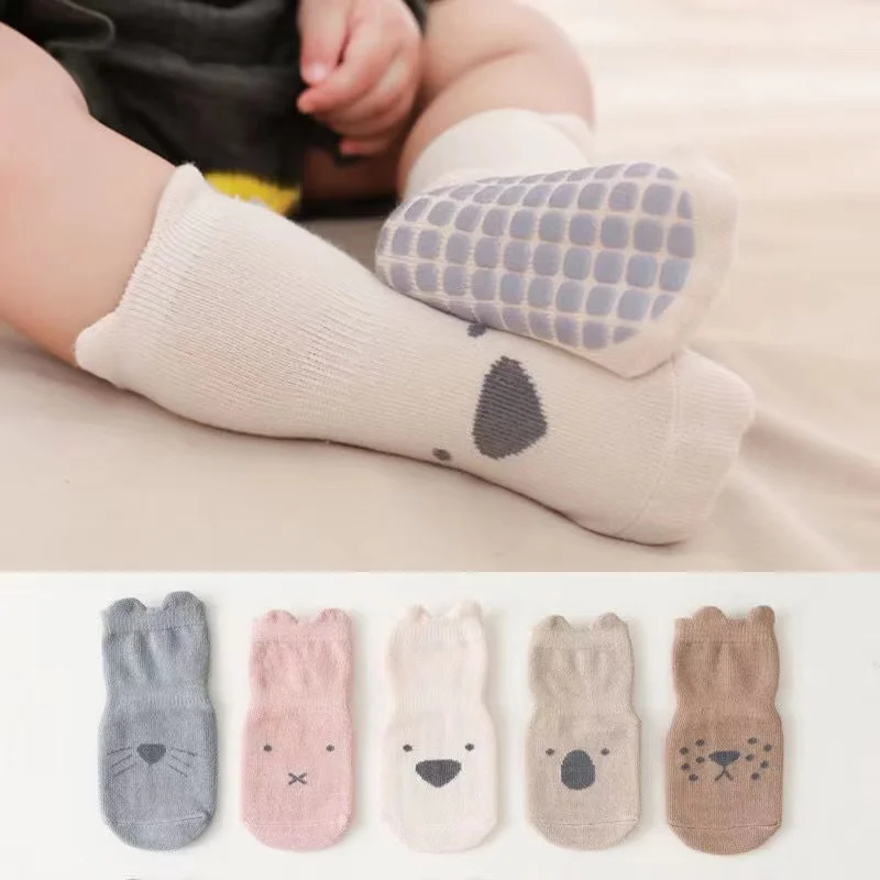 3 Paia/Lotto Calzini Per Neonati In Cartone Animato Calzini Antiscivolo Per Bambini Primavera E Autunno Calzini Per Bambini In Cotone Per Bambini Cari