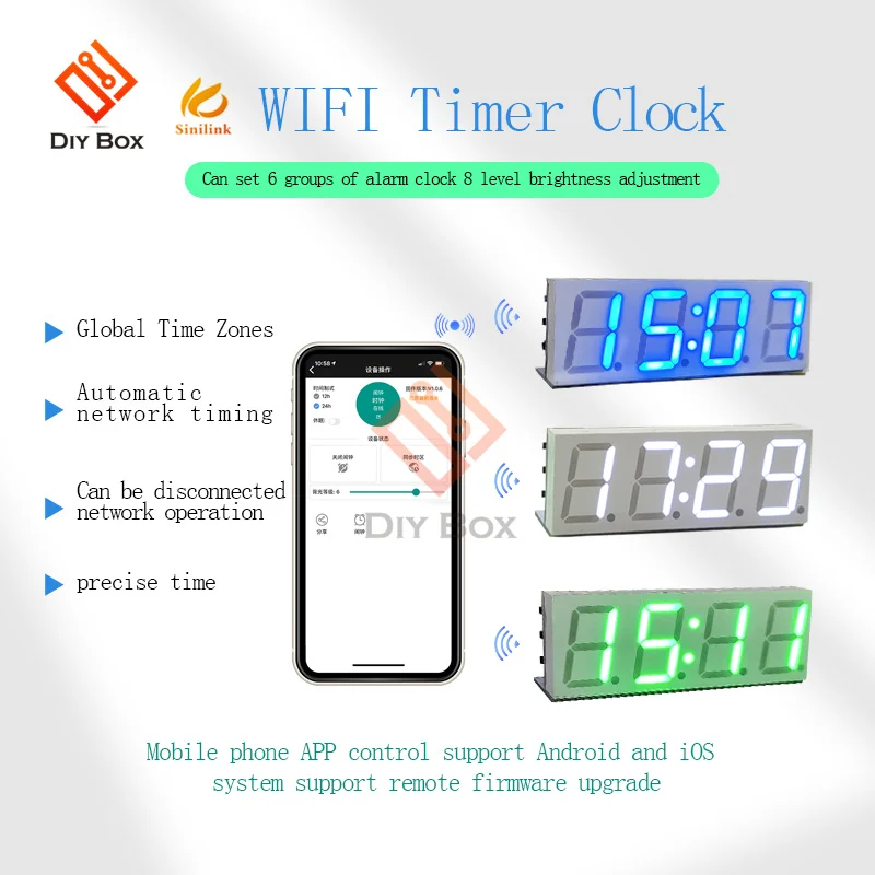 

Модуль обслуживания часов с Wi-Fi, автоматически показывает время, новинка, лидер продаж, для цифровых электронных часов «сделай сам» по беспр...