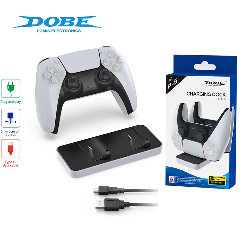 

DOBE Wireless Charging Dock for PS5 Console Gamepad Controller PS5 Gamepad Charger Dual Handle Charger Base Gaming Accessory