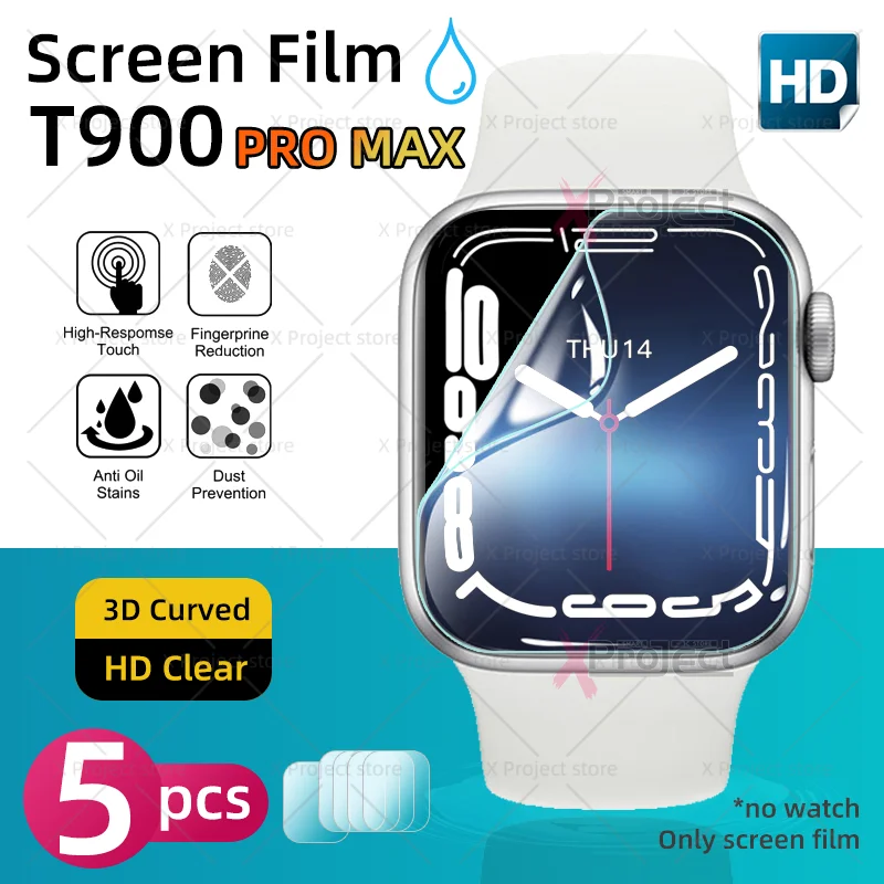 

Screen Film T900 PRO MAX Smart Watch Screen Protector Smartwatch Hydrogel Protective Film Series 7 Cover PK IWO X6 X7 X8 pro max