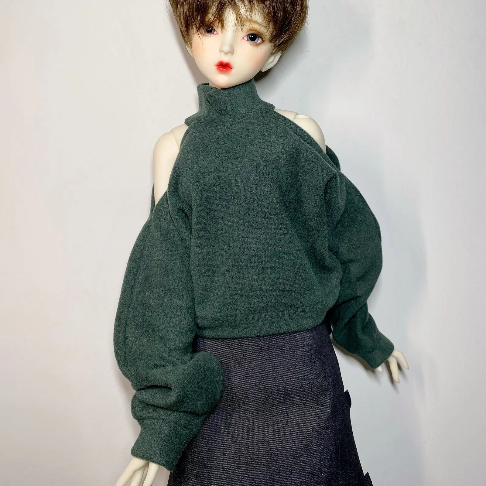 

Модная Одежда для куклы 30/45/60 см, зеленый топ для куклы Bjd SD 1/6 1/4 1/3, Повседневный пуловер, толстовка, игрушки для девочек, аксессуары для кукол