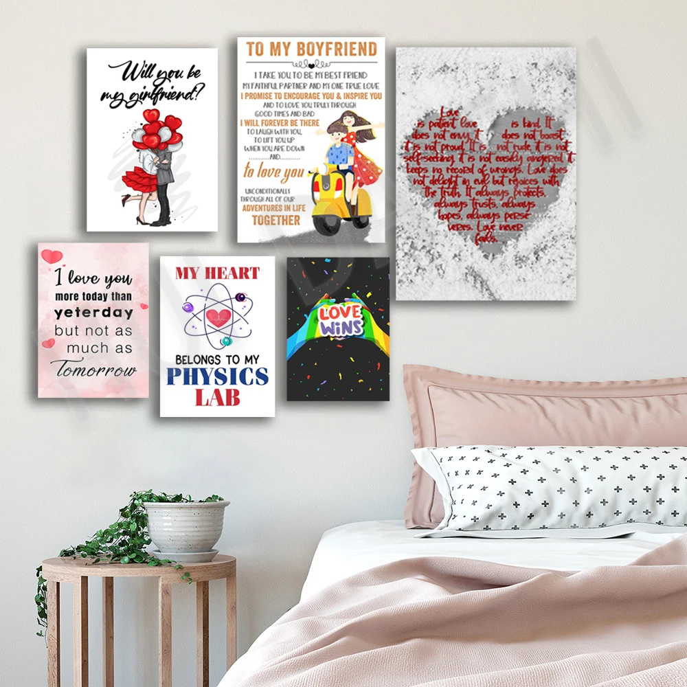 

Вы станете моей девушкой Плакат с изображением красных сердец настенное искусство любовь пары свадьба Экспресс одно чувство типография I ...