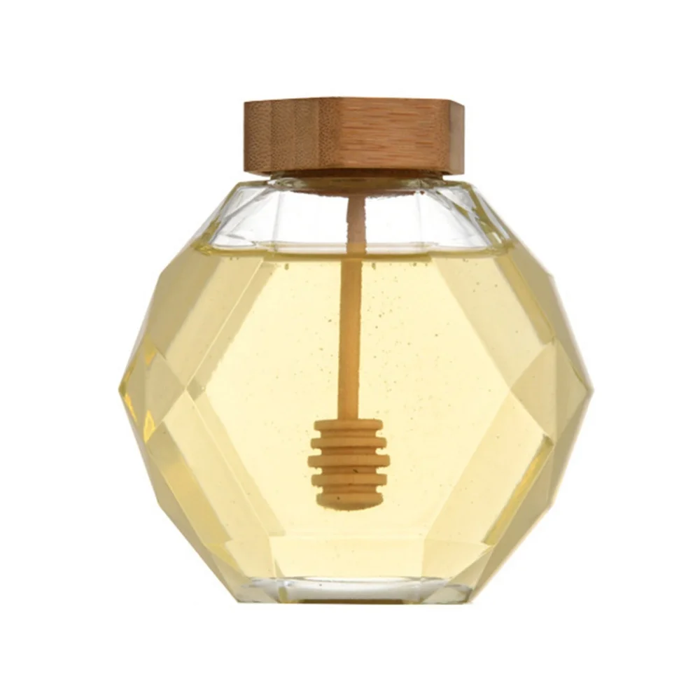 250/380ML Hexagonal Jam Jars , Transparent Glass Jam Jar Bot