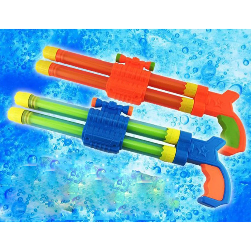 

40CM Kids Children's Beach Double-barrelled Water Squirt Tube Pump Squirter for Beach Swimming Pool Party (Color