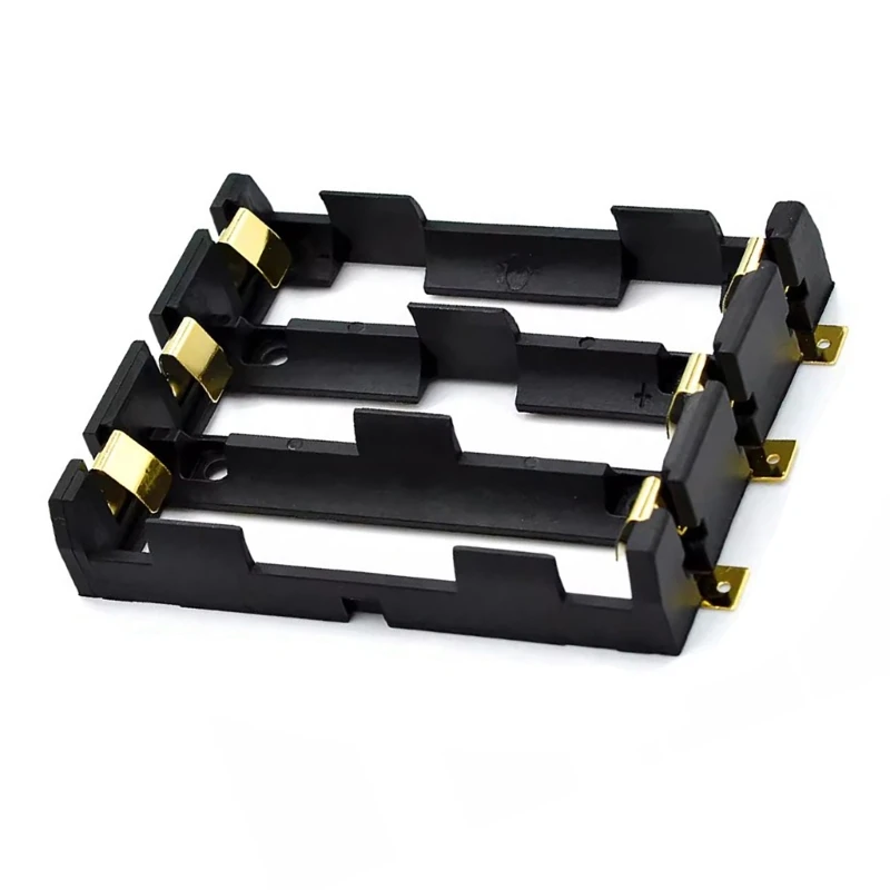 Контейнер для хранения батарейного отсека 18650 с бронзовыми штырями 3/4 слота