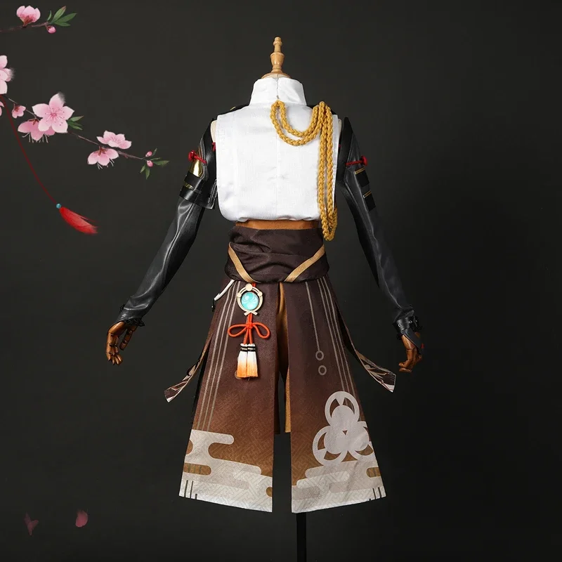 Game Genshin Impact Shikanoin Heizou Cosplay Costume Anime Wig Men Uniform Halloween Carnival Role Play