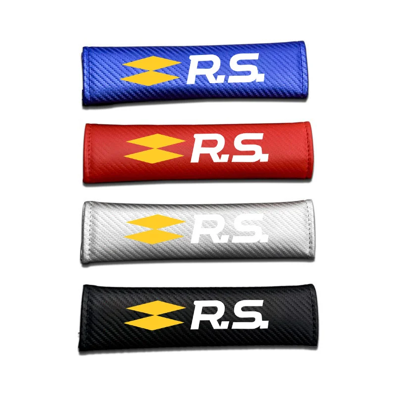2 шт. кожаные накладки на ремни безопасности для Renault RS Line Clio 5 Megane Logan Scenic Koleos Sandero Twingo (art.: 3920d85da0746) - 3920d85da0746