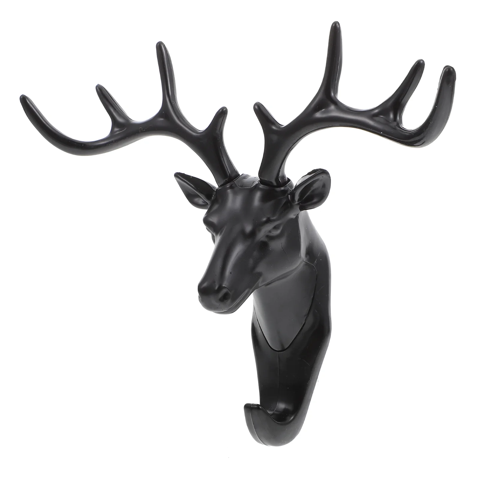

1 Set of Creative Deer Head Shaped Hangers Household Storage Hooks Wall Decors