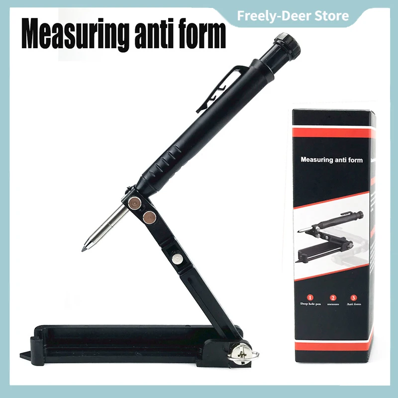 DIY Adjustable Profile Scribing Ruler Deep Hole Pencil Contour Gauge Measuring Anti Form Multi-function Woodworking Compass Tool