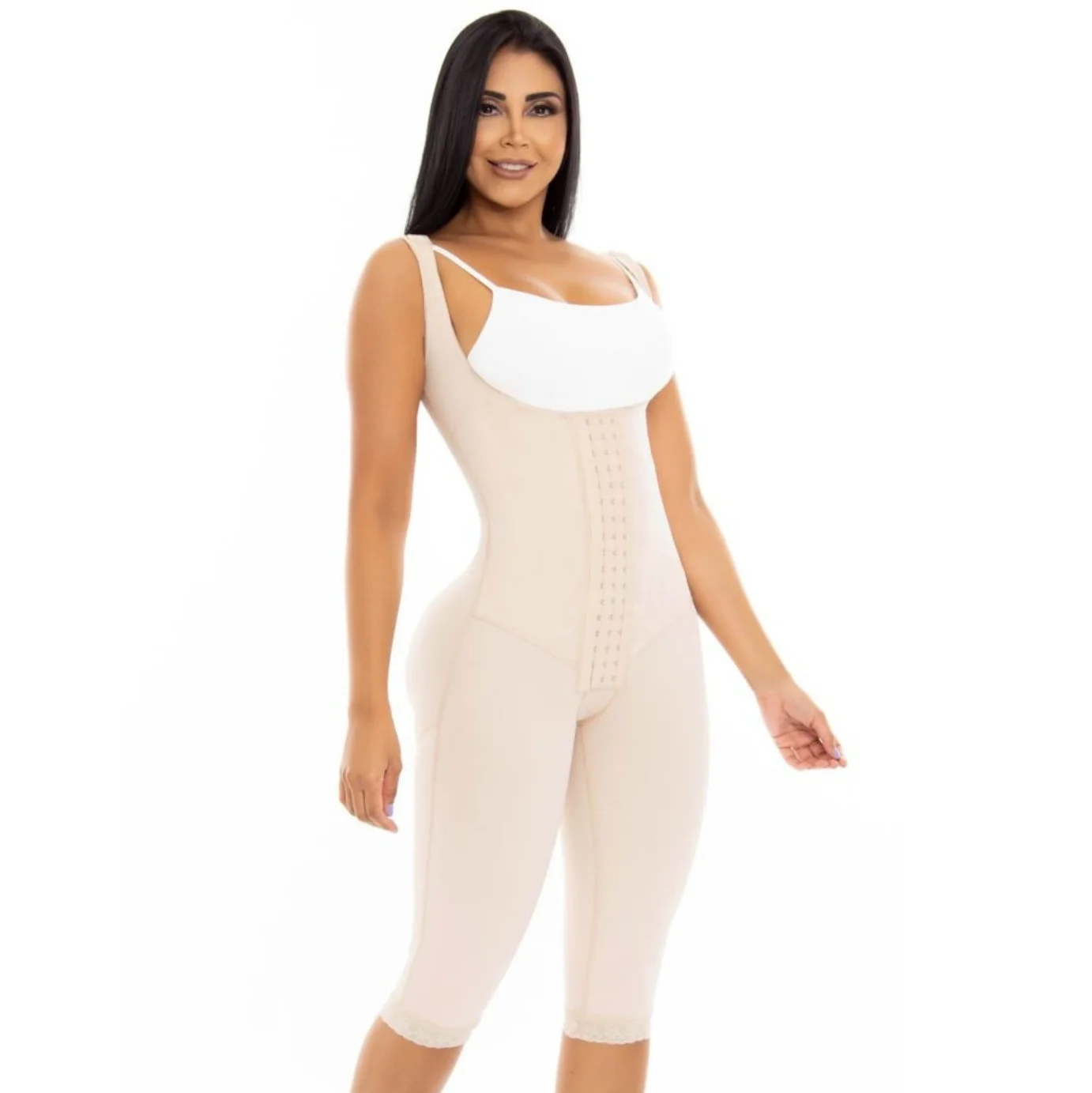 Shapewear Body Shaper Liposculpture Girdle Mid-leg 3 Hook Comfortable Fit Fajas Colombianas Adjustable Bra Slimming Bodysuit