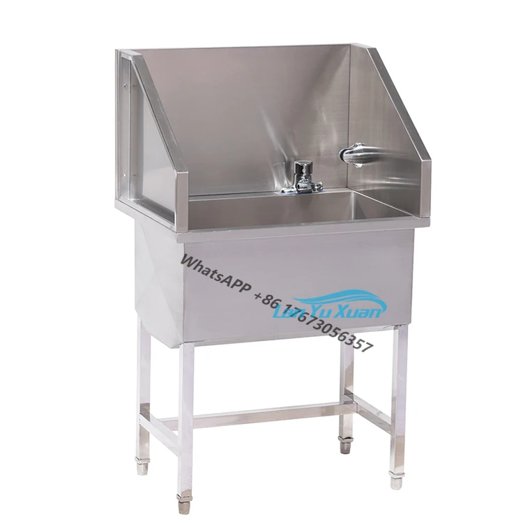 

Smart Folding Splash Guard Design.Custom Size Dog Washing Stations Stainless Steel Grooming Bath Tub