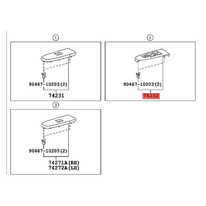 1 пара крышка для подлокотника передней двери и окна 74232-0P040 74231-0P040 Lexus 2010-2017