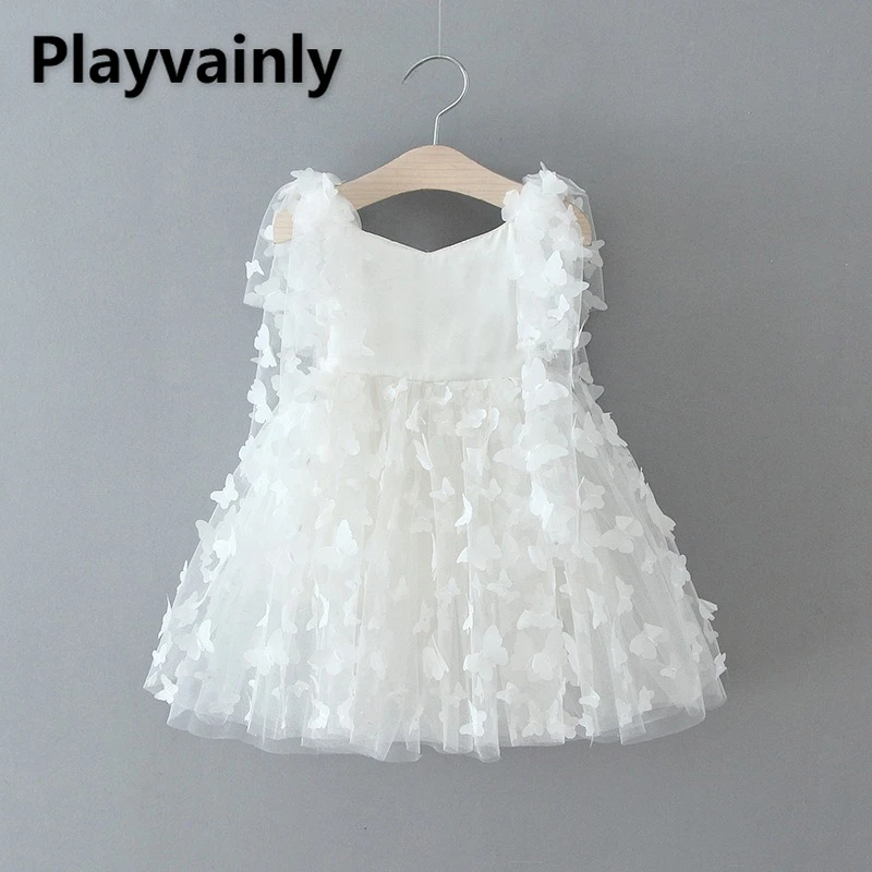 Летнее Детское Платье Трапециевидной Формы Длиной До Колена Для Девочек С