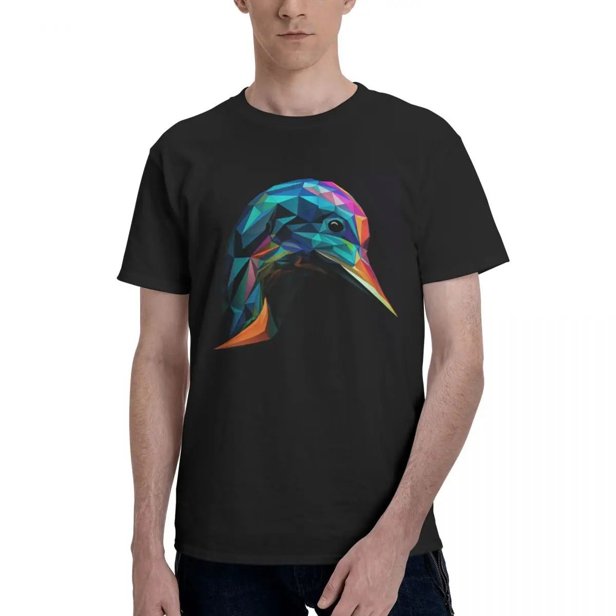 

Man T Shirt Dolphin Fashion T-Shirt Paper Art Summer Cotton Design Essential Clothing Birthday Present