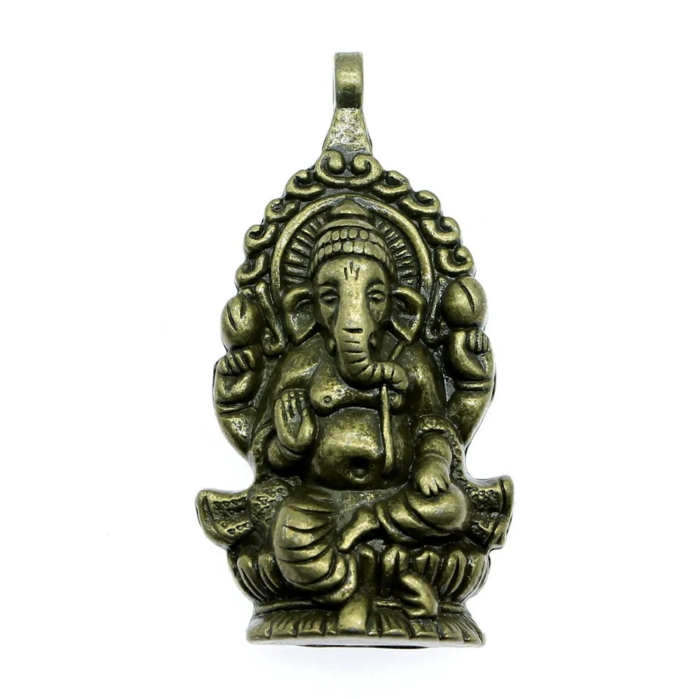 

Personalized Retro Hanging Elephant God Pendant 62x32mm Amulet Ganesha