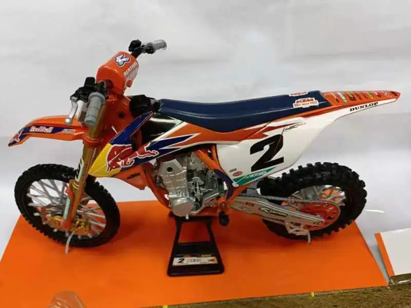 

NewRay 1/6 Scale Die-Cast Motorbike Model Toys KTM 450 SX-F NO.2 Racing Diecast Metal Motorcycle Toy For Boys Kids Collection