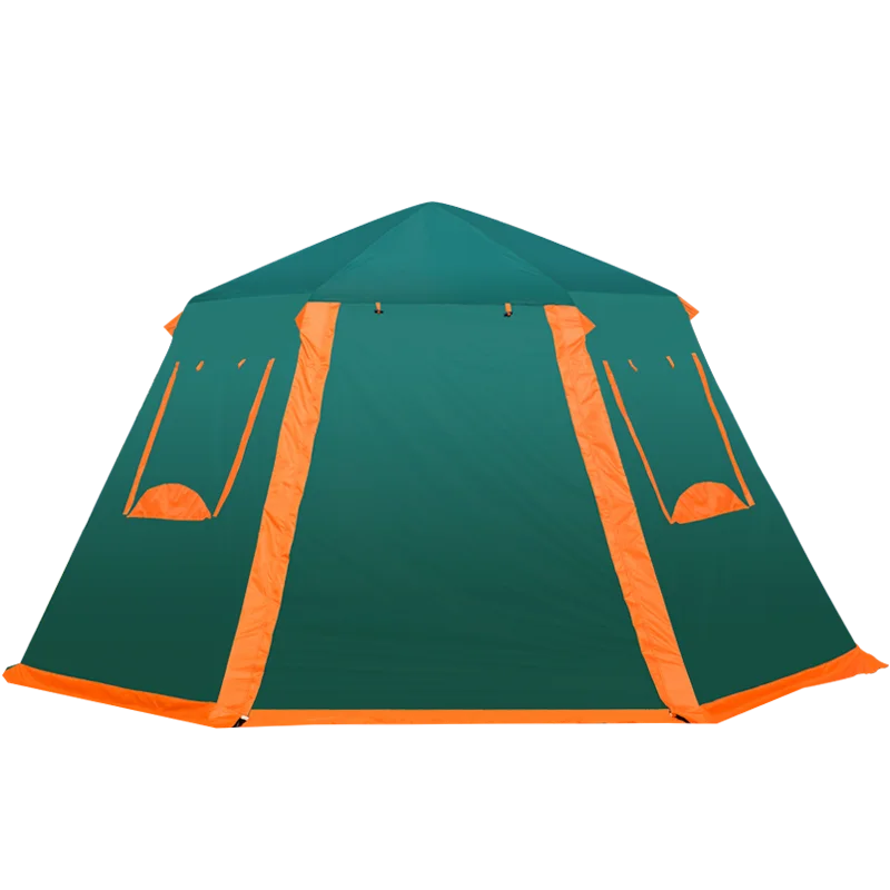 

Двухслойная алюминиевая палатка большого размера 330*330*198 см на 4-5 человек, водонепроницаемая 210D утолщенная Автоматическая палатка для кемпинга
