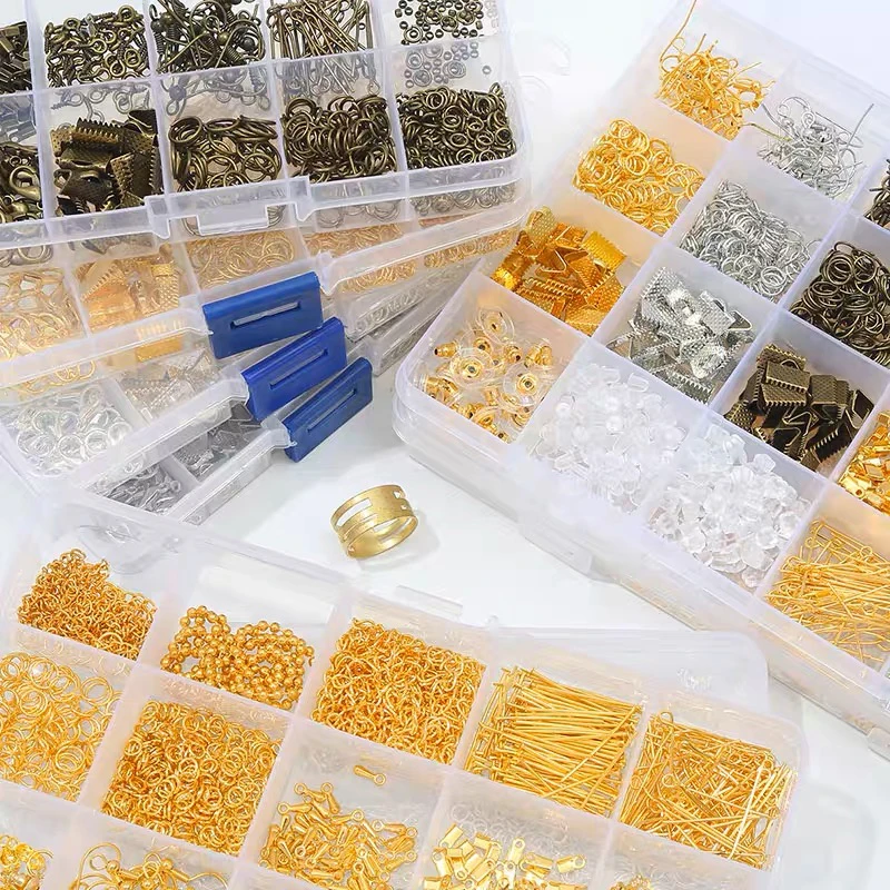 1Set Alloy Accessories Jewelry Findings Repair Tools Lobster Clasp Open Jump Rings Earring Hooks for DIY Jewelry Making Supplies