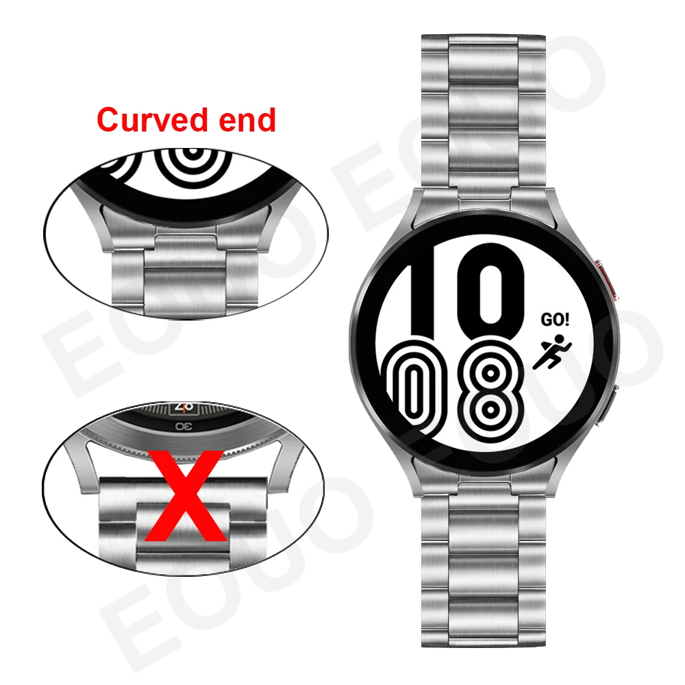 Classic Business Metal Stainless Steel Strap For Samsung Galaxy Watch 4 Classic 46mm 42mm/Watch4 44mm 40mm No Gaps Band Bracelet
