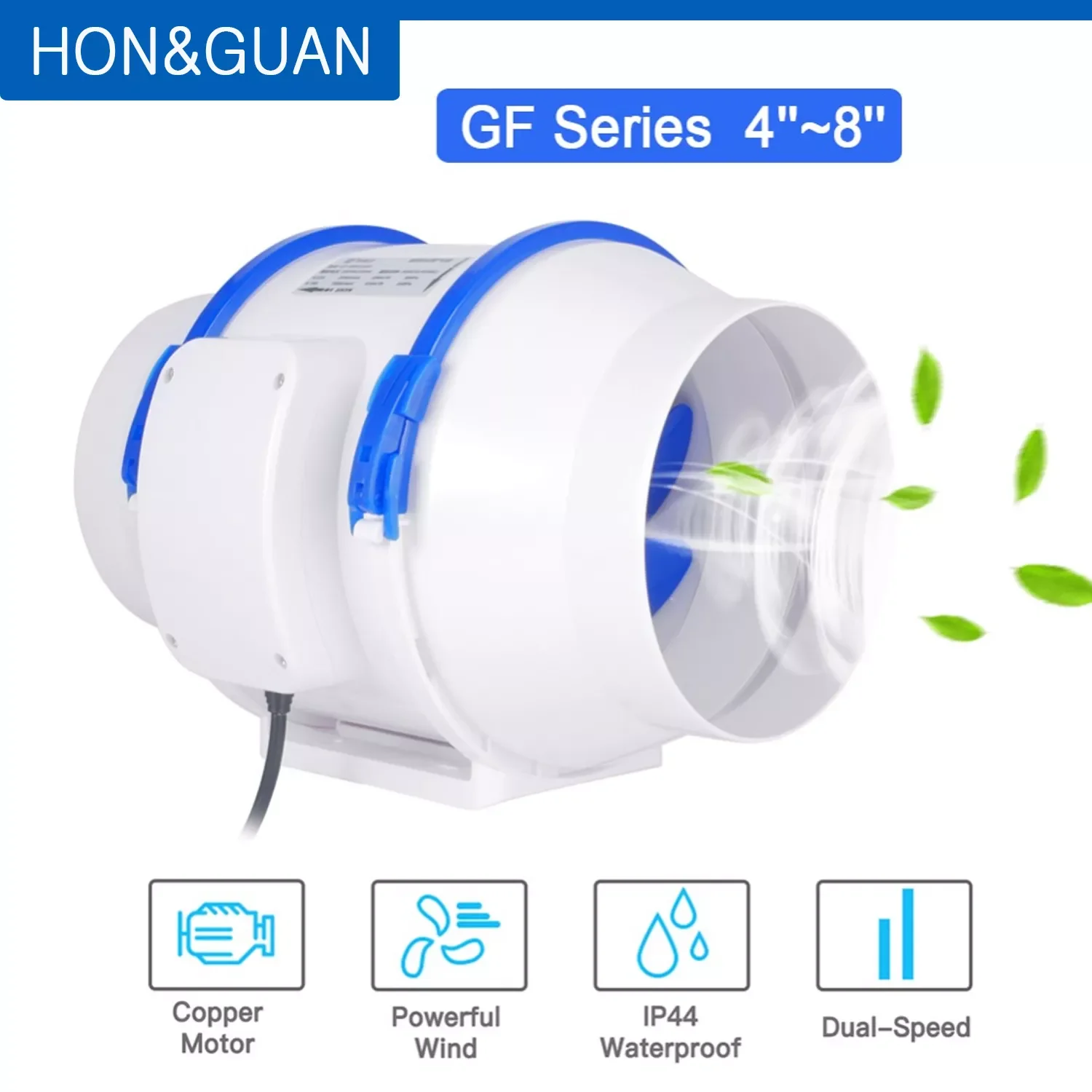 

Вентилятор для воздуховода Hon & Guan 4 ''5'' 6 ''8'', бесшумный встроенный вентилятор 220 В 110 В, экстрактор воздуха, вытяжной вентилятор