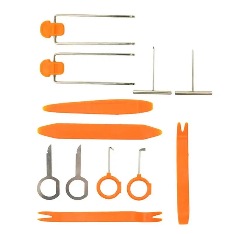 

Набор инструментов для снятия обшивки автомобиля, комплект из 12 инструментов для отделки автомобиля, для разборки панели автомобиля, аудио, радио