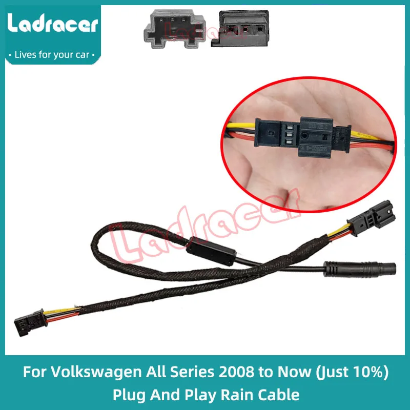 Ladracer ECVW01 Plug And Play Rain Sensor Cable For Volkswagen VW Tiguan Touran Talagon Taos Tharu Golf Polo ID3 ID4 ID6 Car Dvr