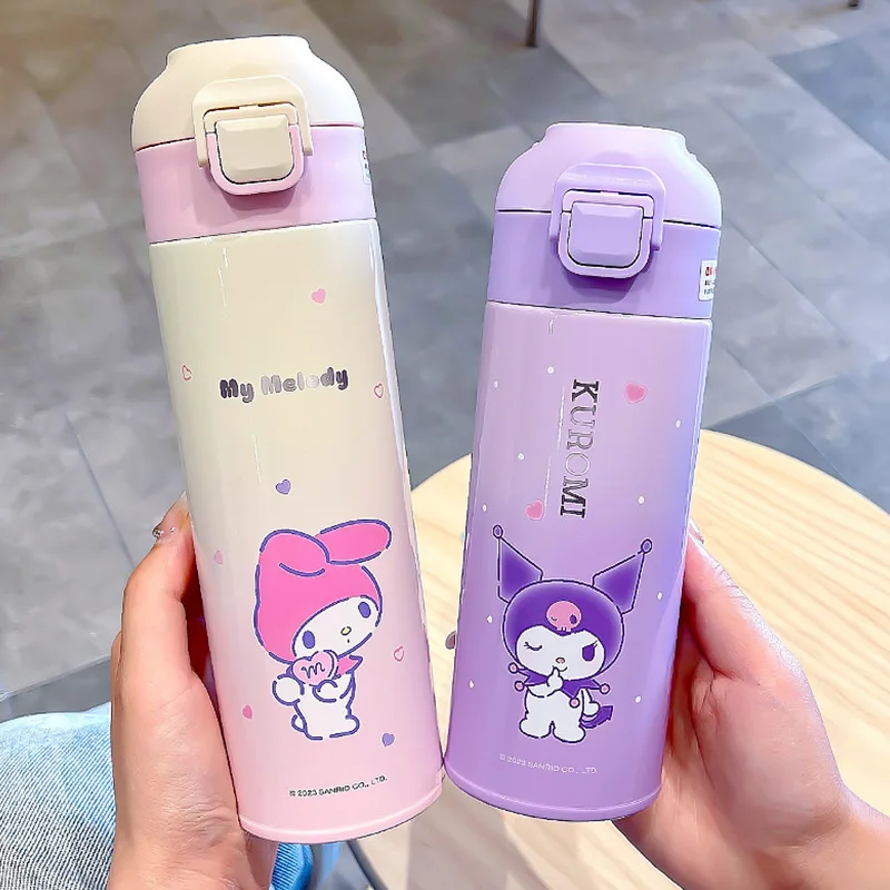 

Sanrio My Melody Kuromi Cinnamoroll Thermos Cup Student Portable 316 Stainless Steel Straight Drinking Cup Cute Water Cup Gift