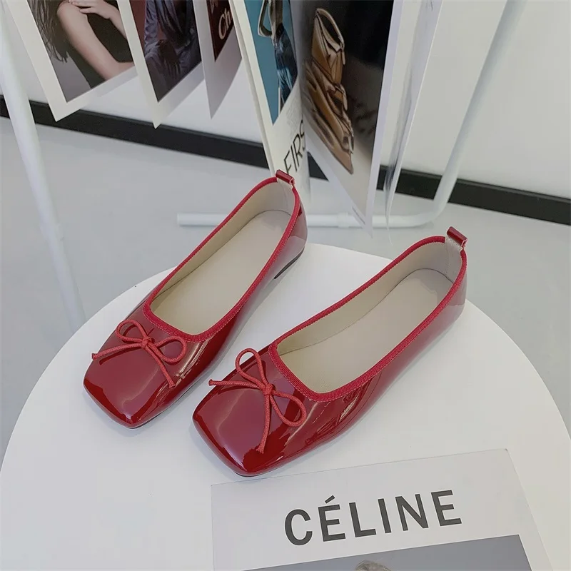 

Туфли женские кожаные на плоской подошве, квадратный носок, мягкая подошва, Удобная нескользящая обувь для работы