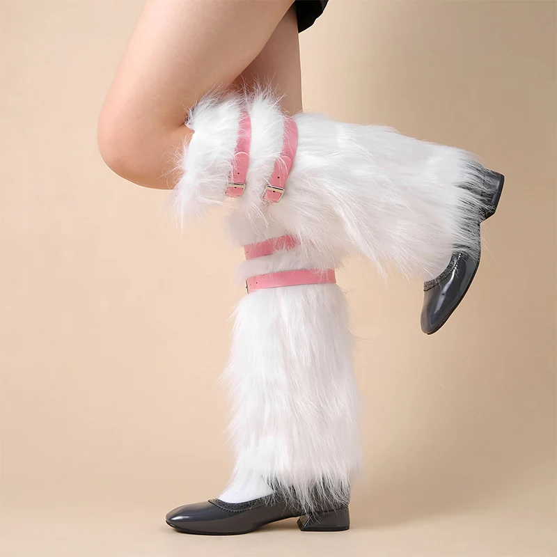 Милые пушистые Меховые чехлы для девушек модели Y2k женская искусственная