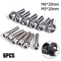 6pcsbox bolts mtb stem screws m5m6 road bike cycle parts high precision steel light weight bolts cycling accessories