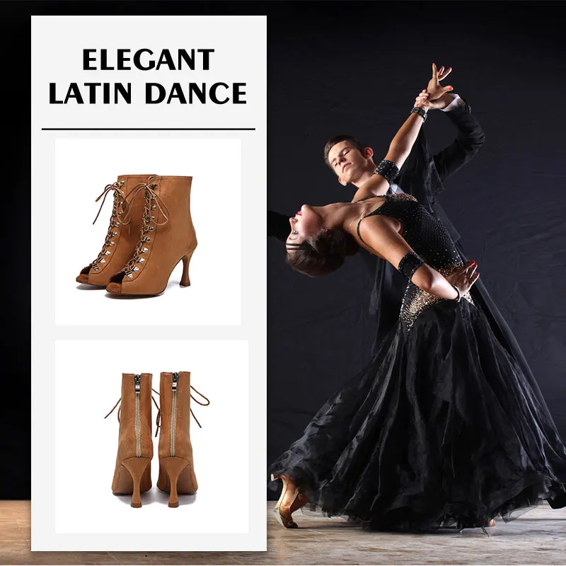 New Women's Fashion Party Woman Sexy stilettos High Heels Latin Women Latin dance heels Boots shoes Breathable For Ballroom
