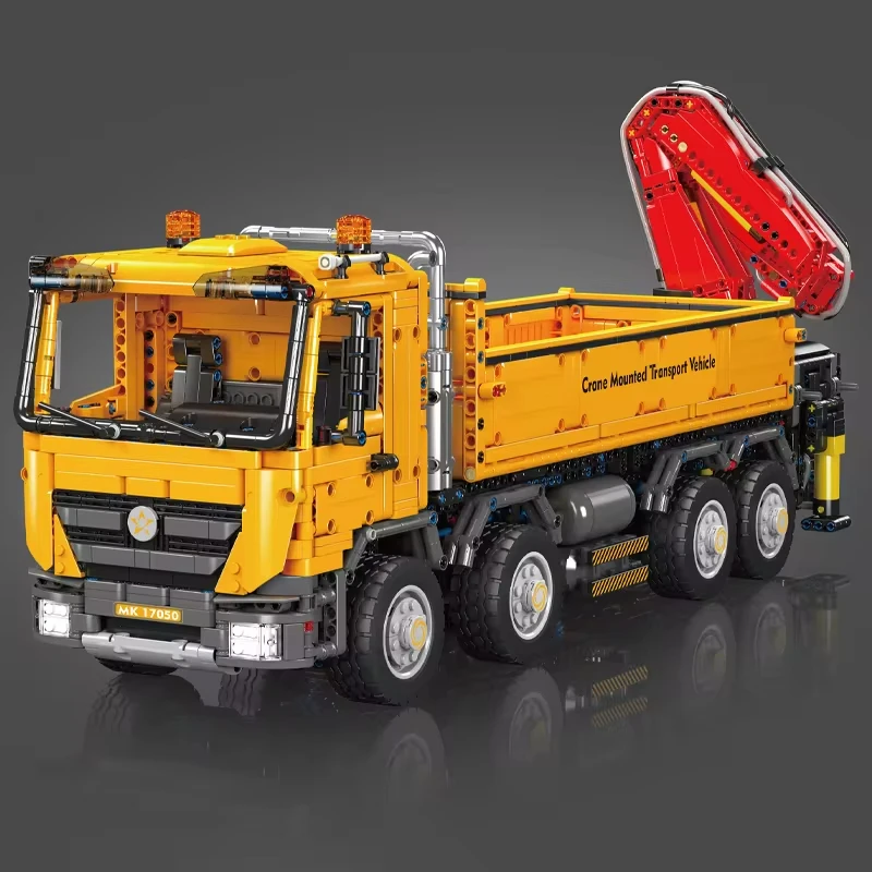 Фото MOLD KING 17050 MOC Технический Actros Самозагрузочный кран Модель Строительный блок Кирпичи Головоломка Сборная игрушка Рождественский подарок для детей №2