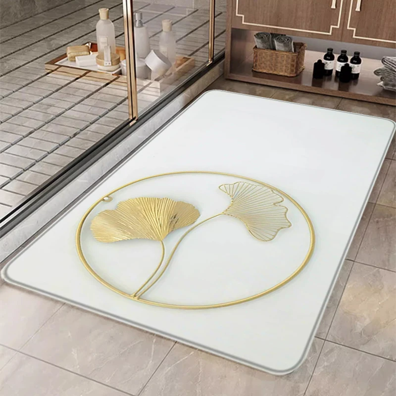 

Non-slip Mat Ginkgo Leaf Bathroom Rug Kitchen Carpet Living Room Mats Entrance Doormat Carpets Home Rugs Custom Bath Foot Prayer