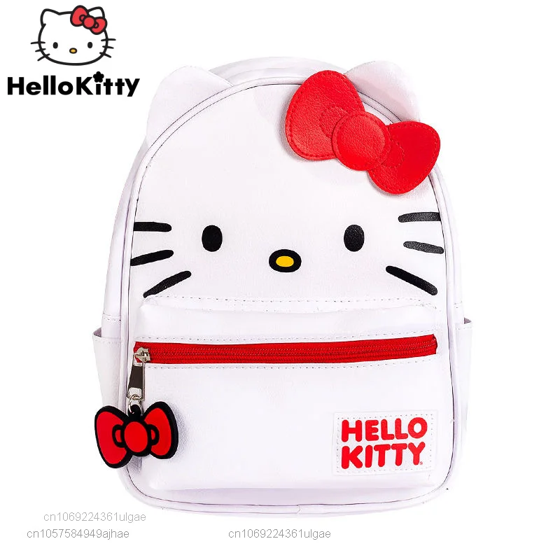 Sanrio Hello Kitty Backpack Children's Schoolbag Kindergarten Student Cartoon PU Leather Waterproof Backpack For Girls Kids Boys