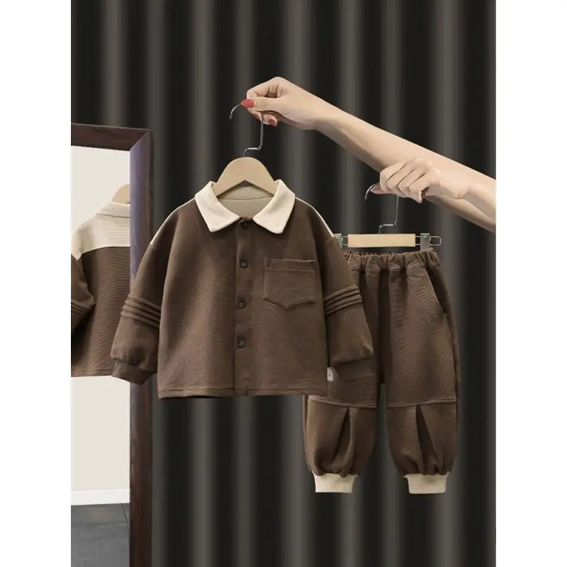 Boys' Suit 2022 Spring and Autumn New Children's Autumn Clothing Children's Autumn Leisure Coat Two-Piece Set