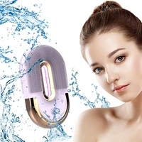 face cleaning brush ultrasonic cleaner electric ipx 7 vibration massager wireless charger case facial silicone cleansing brush