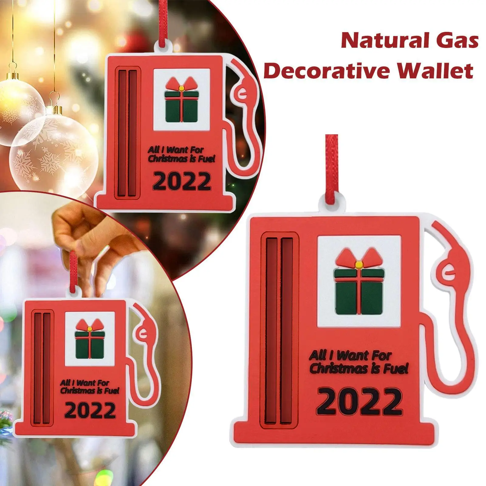 

Природный газ, декоративный бумажник, креативные подвески для рождественской елки, украшение, уникальные рождественские подарки