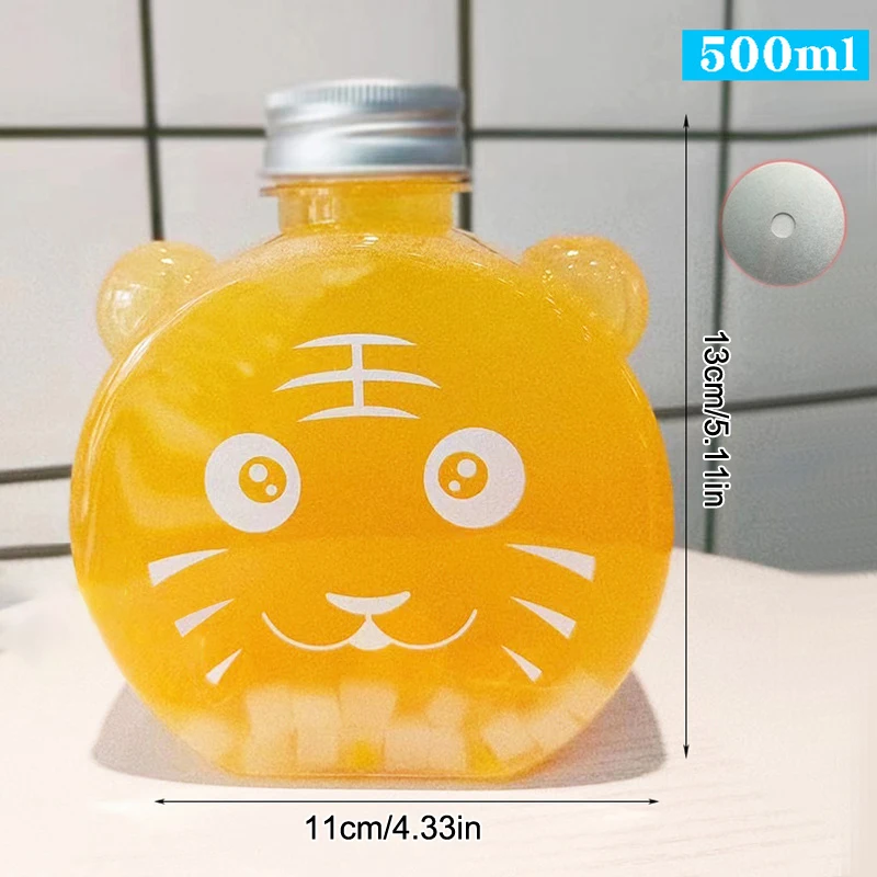 1 шт. пластиковые бутылки для напитков в форме сока тигра мультяшный молочный сок