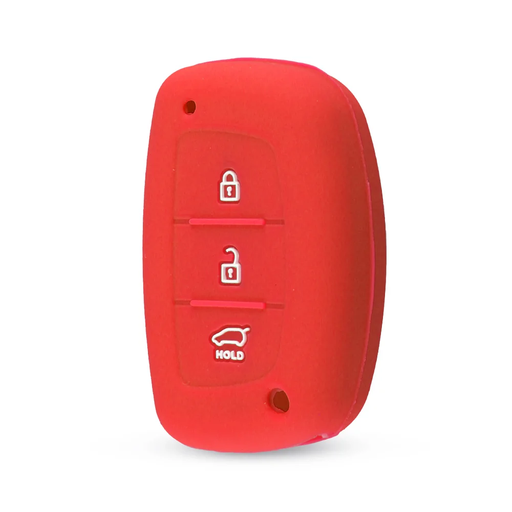 Силиконовый чехол KEYYOU для автомобильного ключа с 3 кнопками Hyundai IX25 IX35 IX45 Solaris Elantra