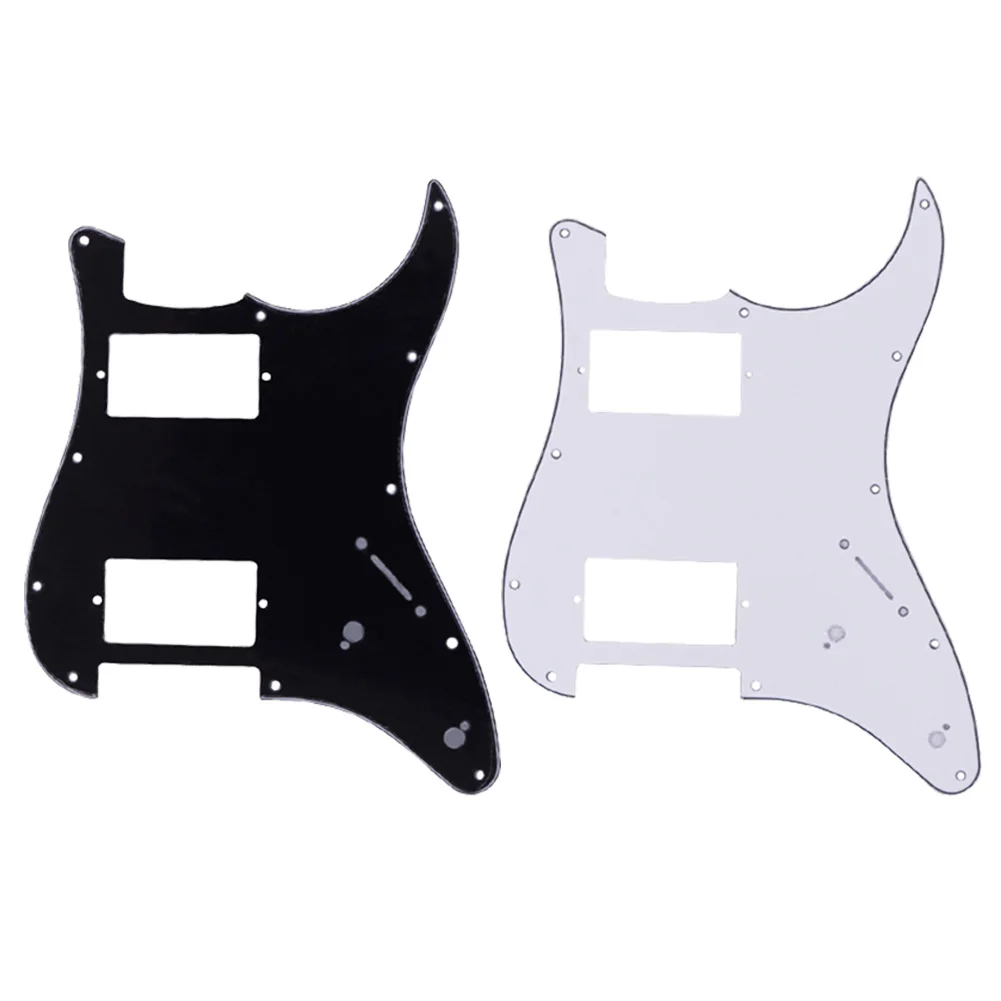 

3 Ply 11 Holes HH Guitar Pickguard Humbucker Pickup Scratch Plate For ST SQ Electric Guitars White Black PVC For Standard Models