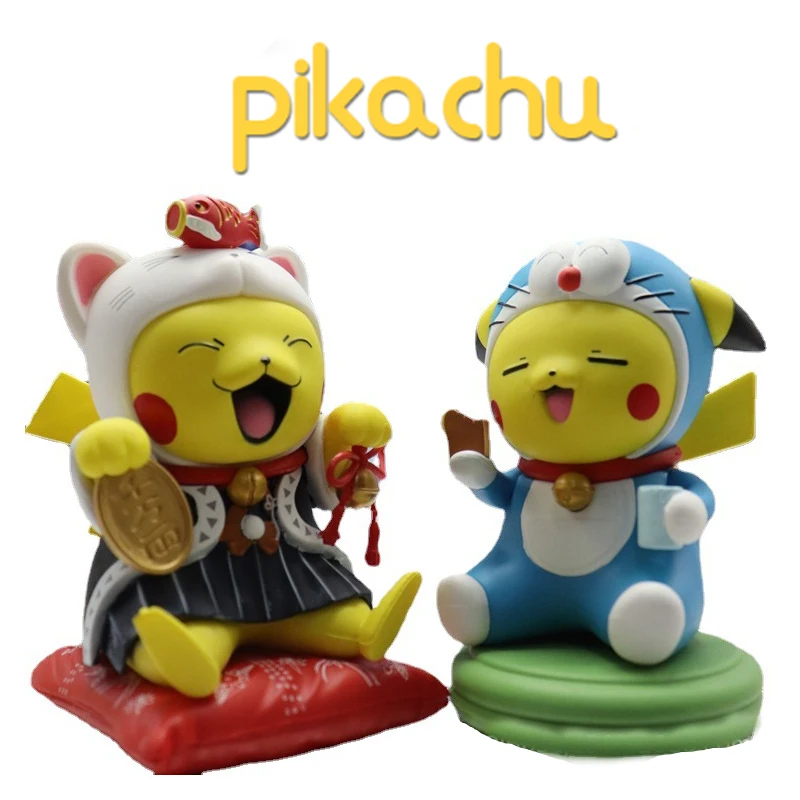 

Аниме Pokemon Q version Pikachu Косплей счастливая кошка фигурка модель кукла украшение статуи детская коллекционная игрушка подарок