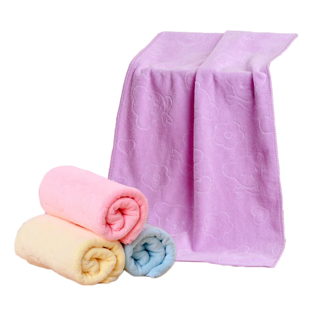 

4pcs Microfiber Hand Towel Quick-Dry Embossed Face Towel Light Weight 400 Grams(Light Blue, Light Yellow, Light Pink and Light