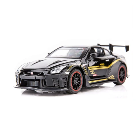 Игрушечный автомобиль YBC YIBAICHENG GTR R35 металлический со звуком и светом