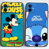 disney mickey stitch phone cases for iphone 11 12 pro max 6s 7 8 plus xs max 12 13 mini x xr se 2020 carcasa back cover funda