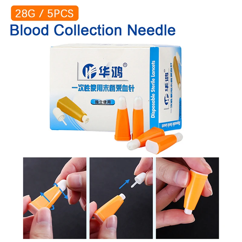 

50 шт. одноразовых игл для автоматического вытягивания крови, стерильные безболезненные ланцеты для кровопускания