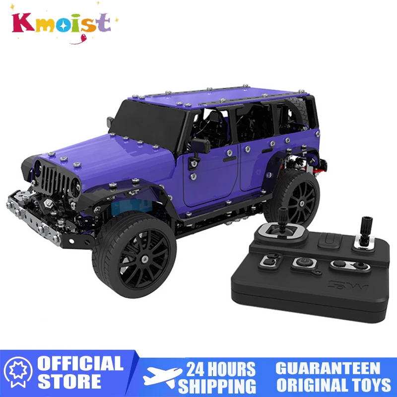 SW 004 Alloy Assembled Remote Control Car 1:16 Stainless Steel 4 Channel Remote Control Jeep 659PCS RC Car Model Toys for Boys enlarge