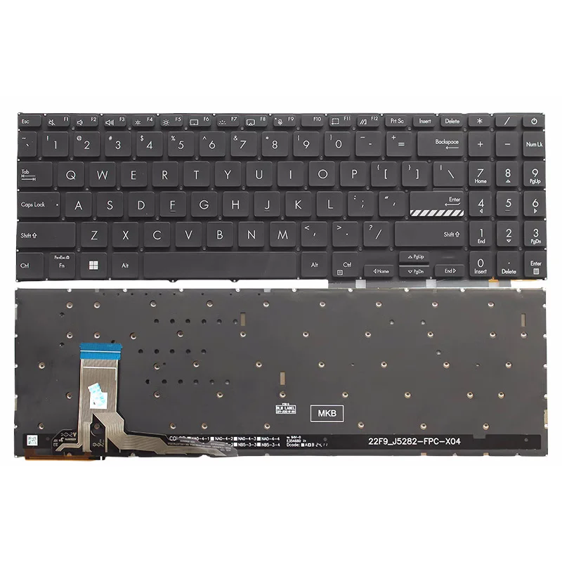 Оригинальная подсветка для клавиатуры США ASUS Vivobook K3504 K3605 M3504 S3504 черная