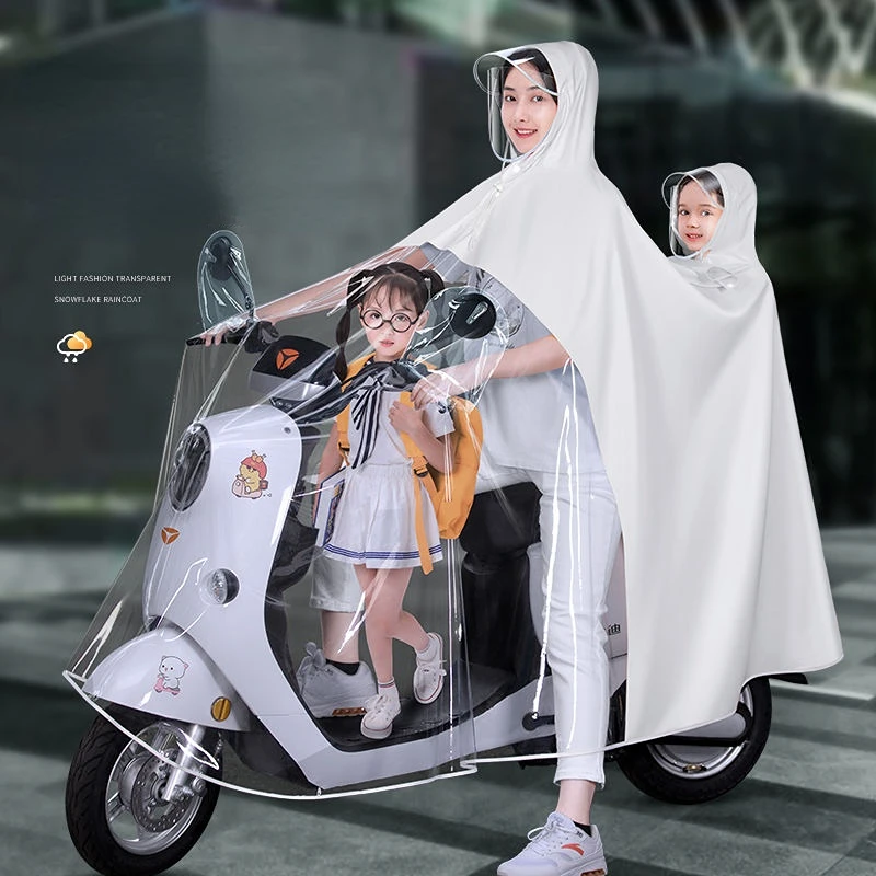 

Полупрозрачный дождевик для электромобилей, накидка-пончо для езды на автомобиле, с аккумулятором для мам и сынов, защита от шторма